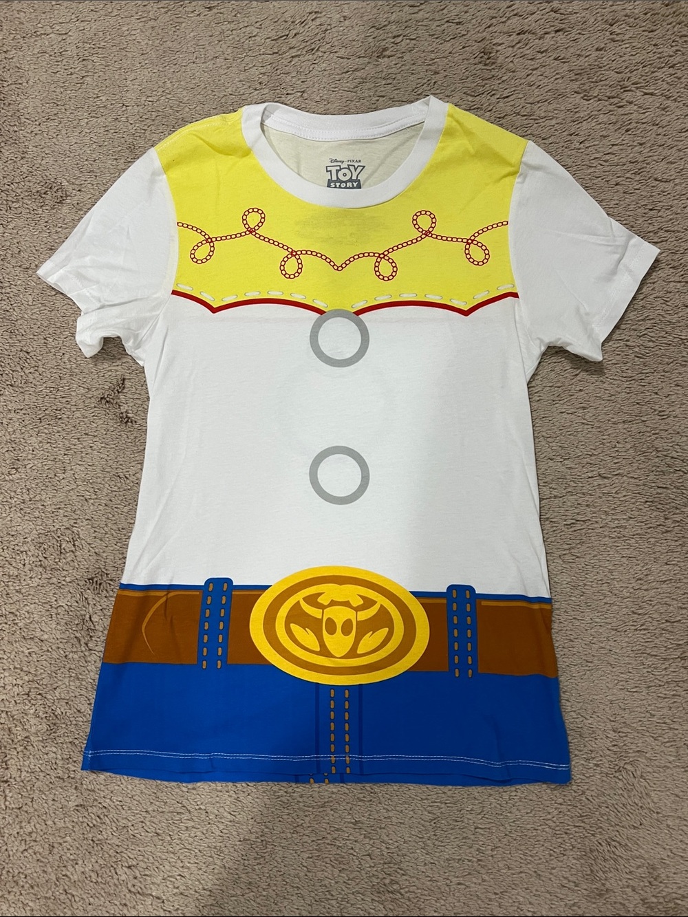 Toy Story Jessie Costume Graphic T-Shirt - White, Yellow, Blue